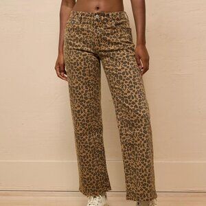 AE Stretch Leopard High-Waisted Stovepipe Ankle Pant
